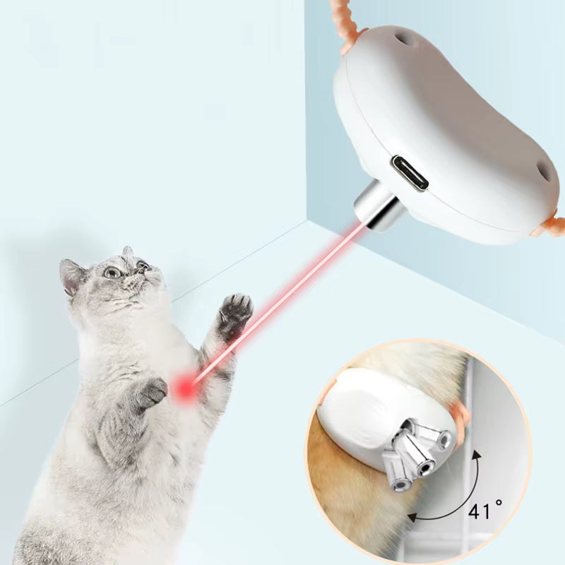 Laser Cat Collar Teasing Cat Electric USB Charging Kitten Automatic Cats Toy Smart Laser Teasing Cat Interactive Toy Hi Cat Toy