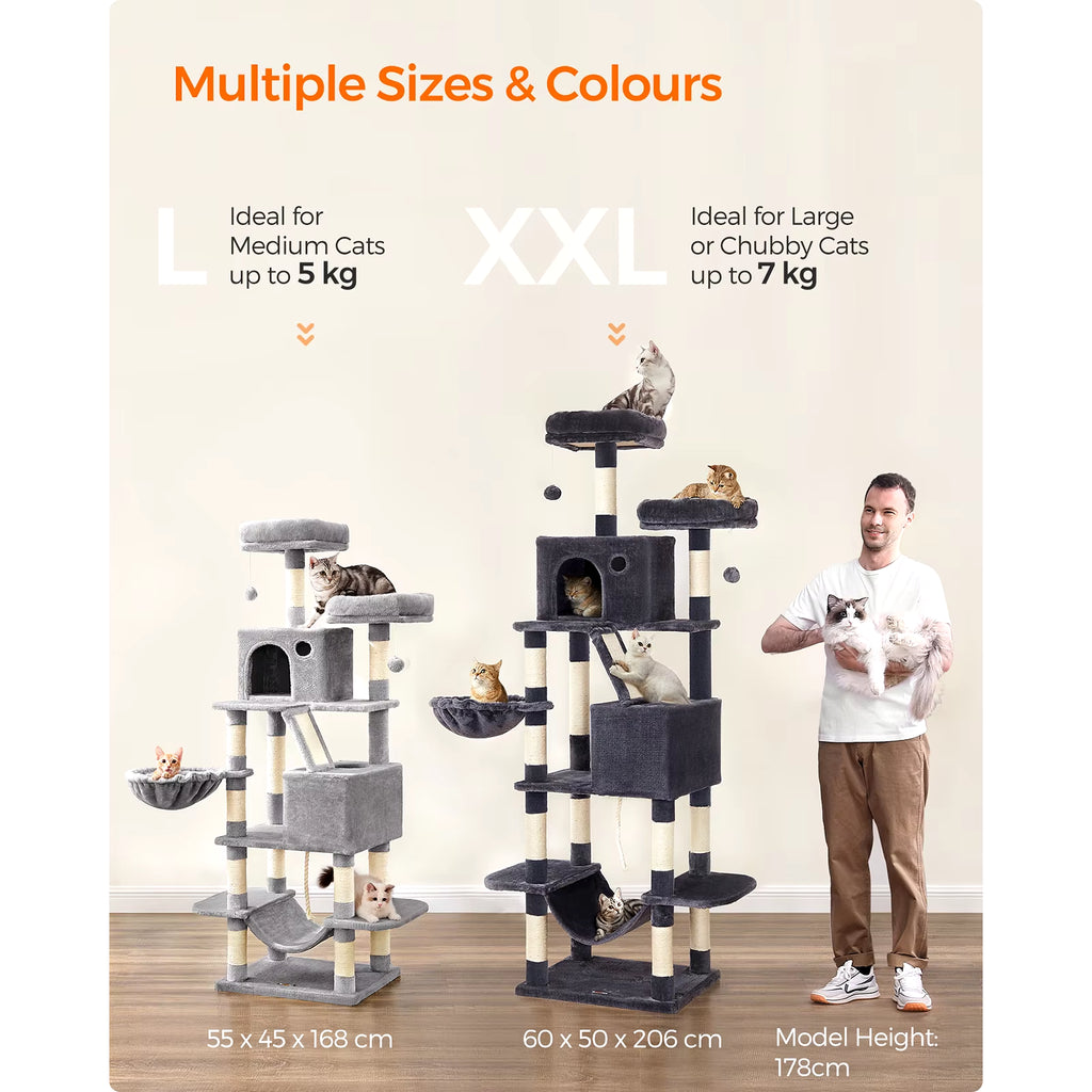 Cat Tree House with Scratching 