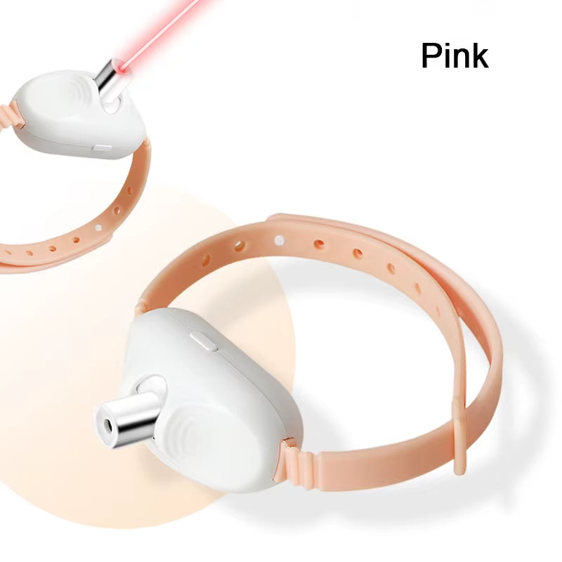 Laser Cat Collar Teasing Cat Electric USB Charging Kitten Automatic Cats Toy Smart Laser Teasing Cat Interactive Toy Hi Cat Toy